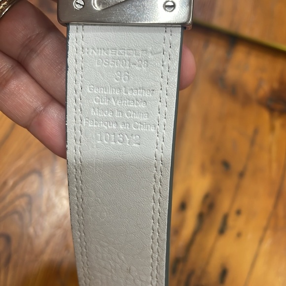 Nike genuine leather reversible grey and white belt size 36 - Picture 6 of 12